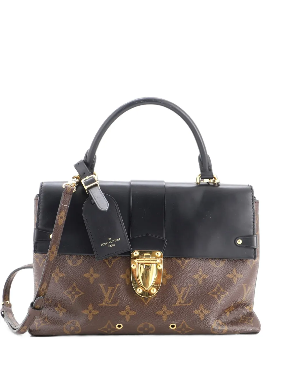 Louis Vuitton Pre-Owned One Handle Flap Bag Monogram Canvas and Leather MM satchel - Marrone