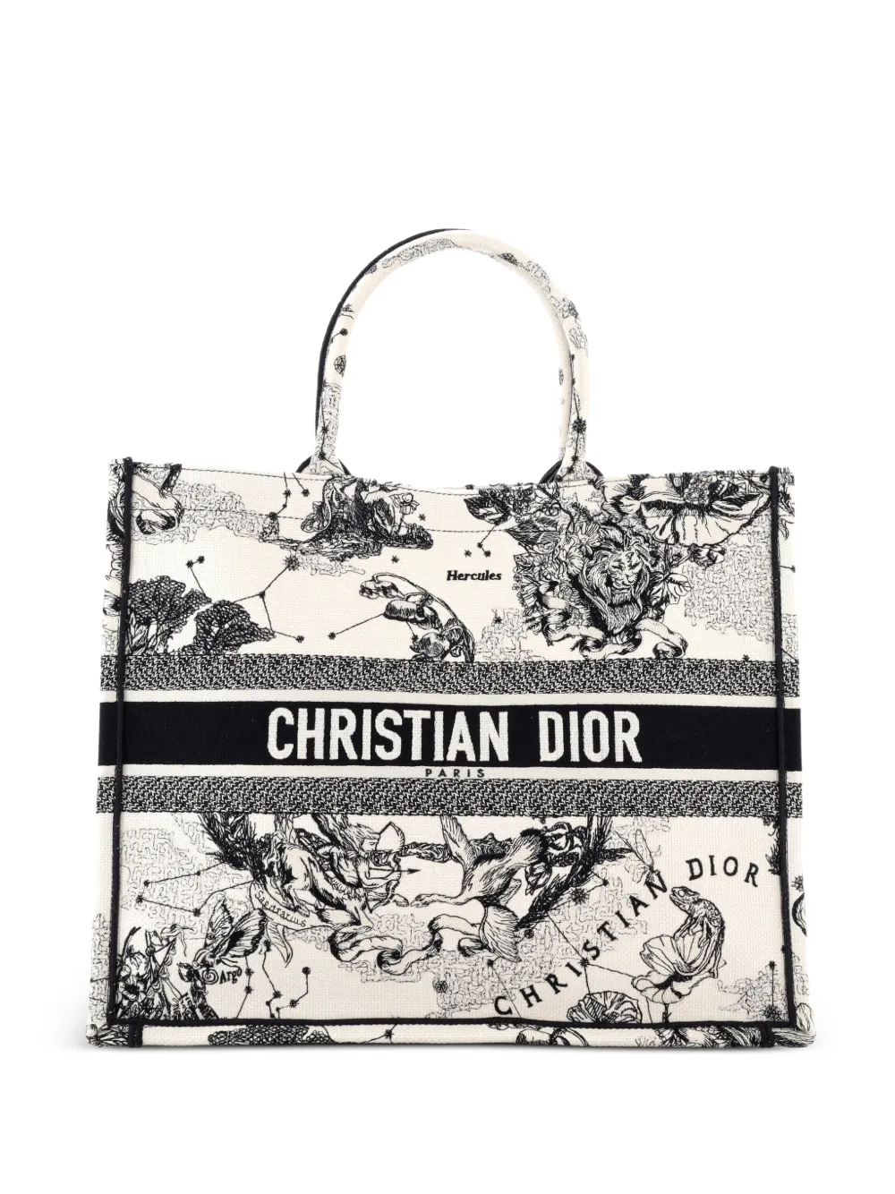 Christian Dior Pre-Owned Book Embroidered Canvas Large tote bag - Schwarz