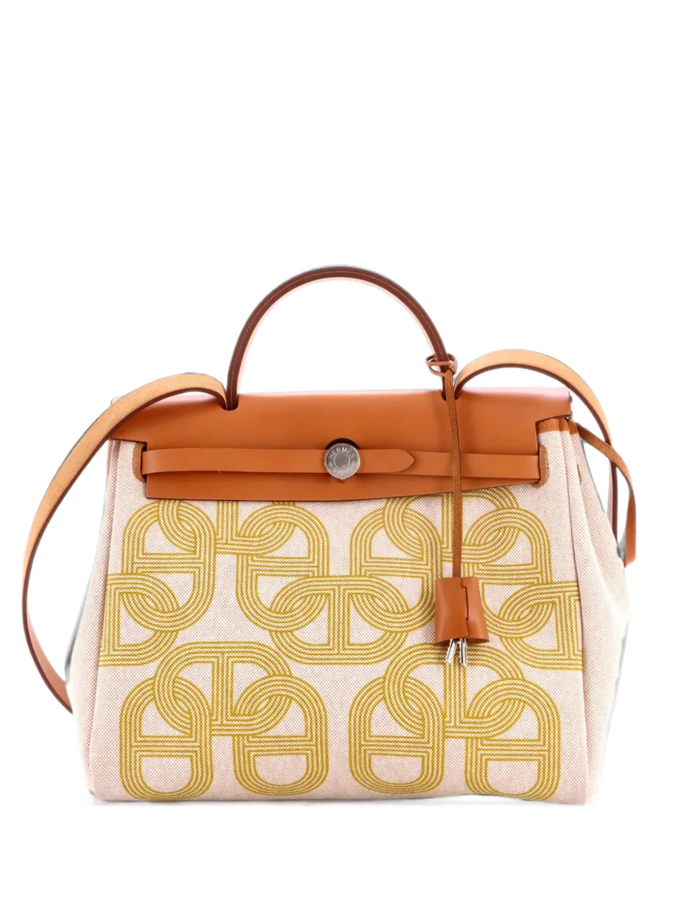 Hermès Pre-Owned sac à bandoulière Herbag Zip Circuit 24 Vache Hunter and Leather 31 - Tons neutres Hermès Pre-Owned sac à bandoulière Herbag Zip Circuit 24 Vache Hunter and Leather 31 - Tons neutres