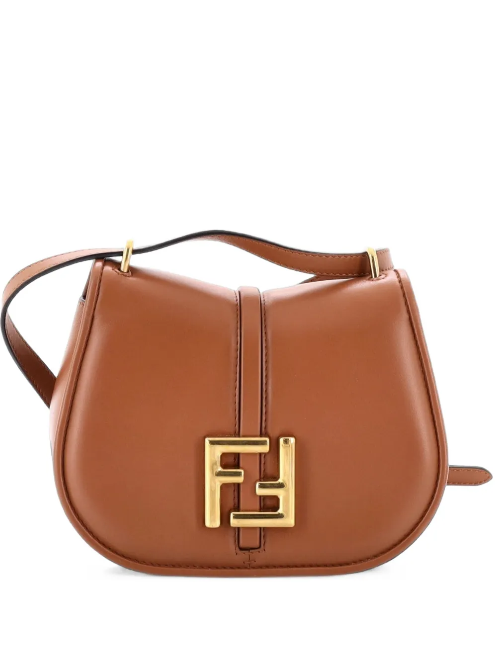 Fendi Pre-Owned C'mon Leather Small shoulder bag - Braun