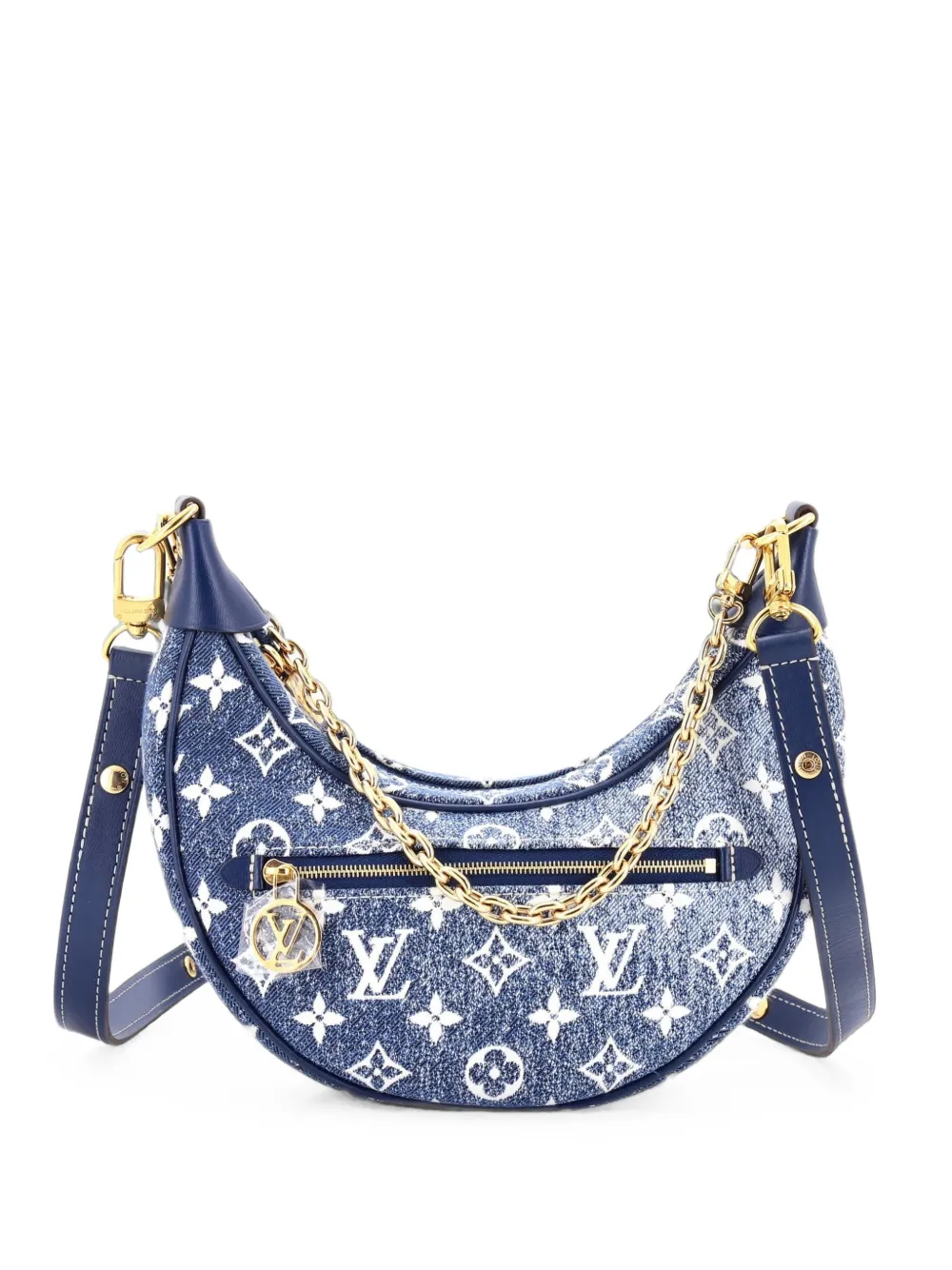 Louis Vuitton Pre-Owned Loop Handbag Monogram Jacquard Denim hobo bag - Blue