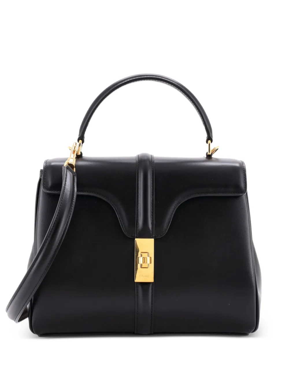 Celine Pre-Owned 16 Top Handle Bag Smooth Calfskin Small satchel - Black