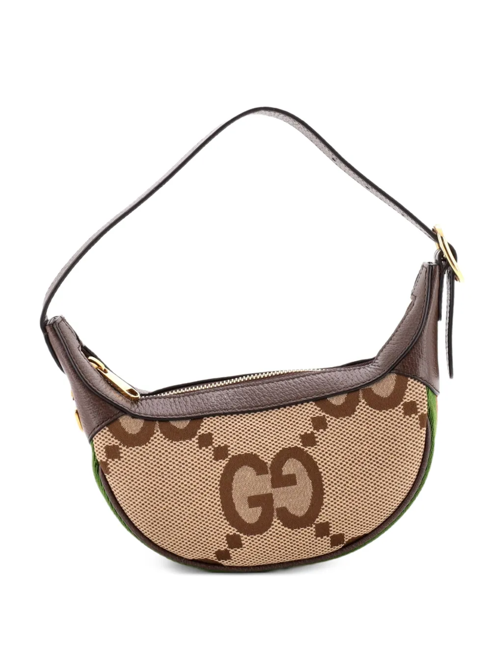 Receipt Editable Mini Gucci Pre-Owned Ophidia Half Moon Bag Jumbo GG Canvas Mini Shoulder Bag ...