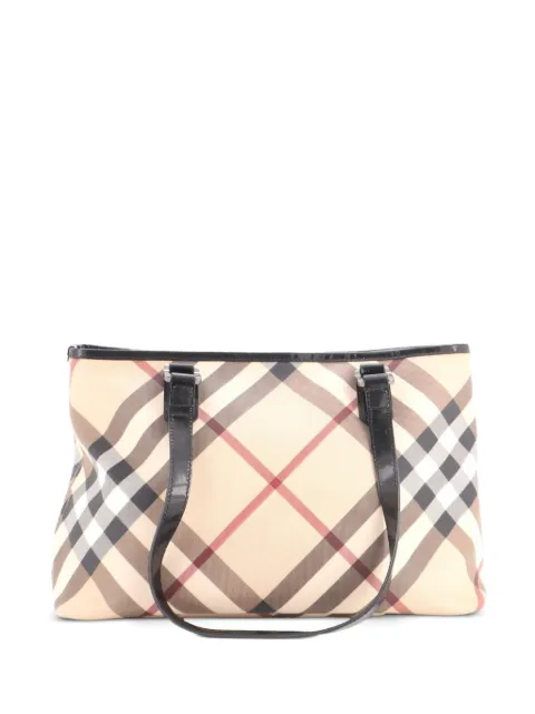 Burberry Pre-Owned Nickie Nova Check Coated Canvas Large tote bag