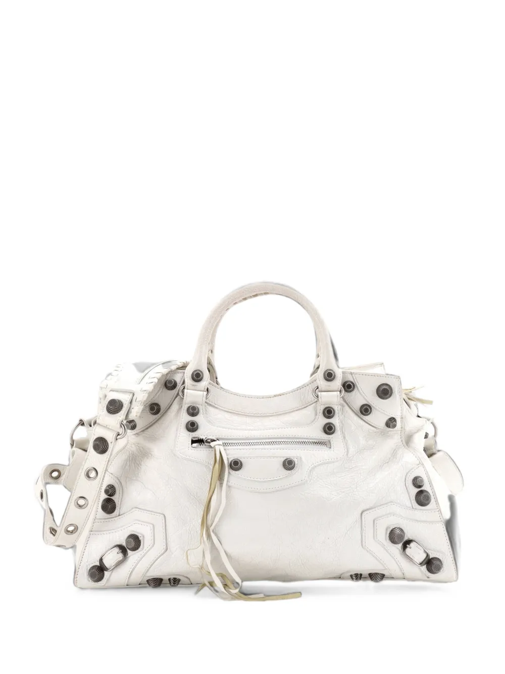 Balenciaga Pre-Owned sac porté épaule Neo Cagole City Bag médium en cuir - Blanc