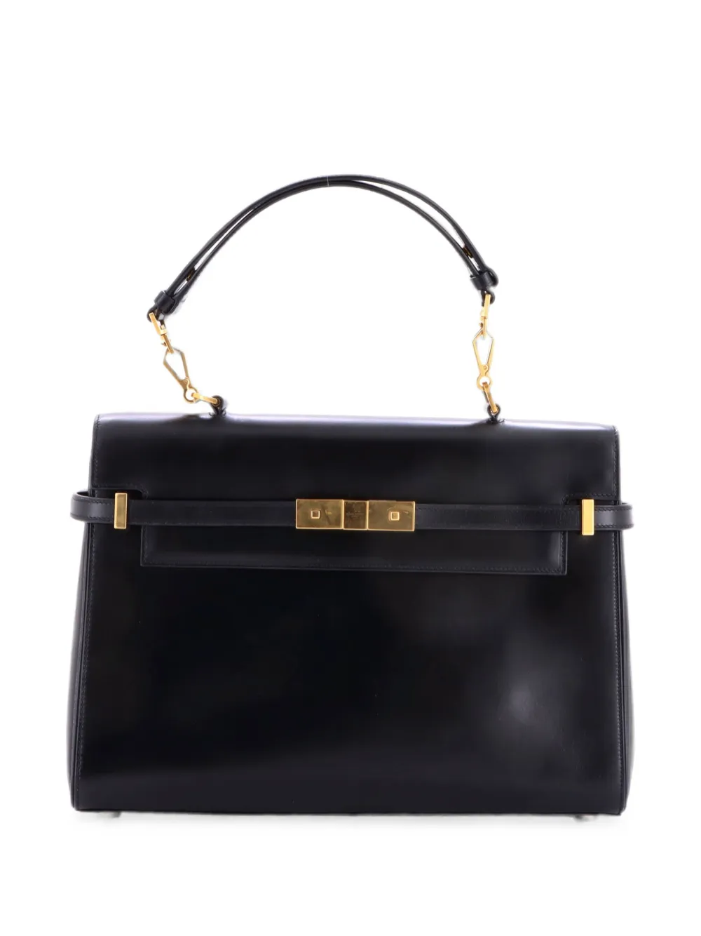 Saint Laurent Pre-Owned sac à main Manhattan médium à rabat - Noir Saint Laurent Pre-Owned sac à main Manhattan médium à rabat - Noir