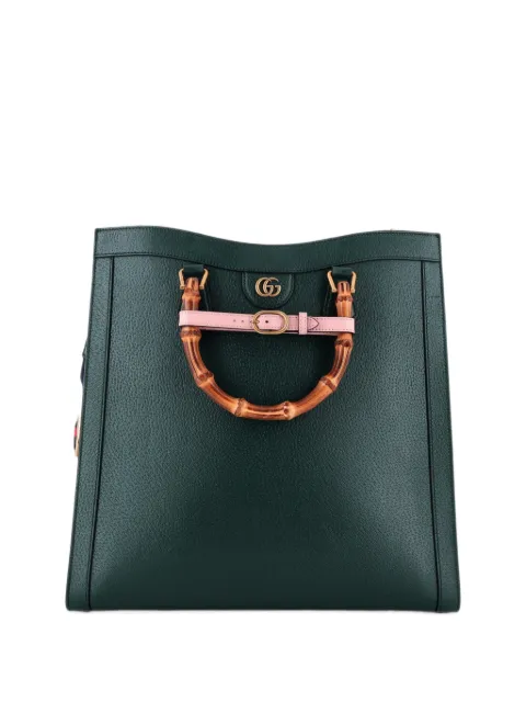 Gucci Pre-Owned grand sac à main en cuir Diana NM à anse en bambou