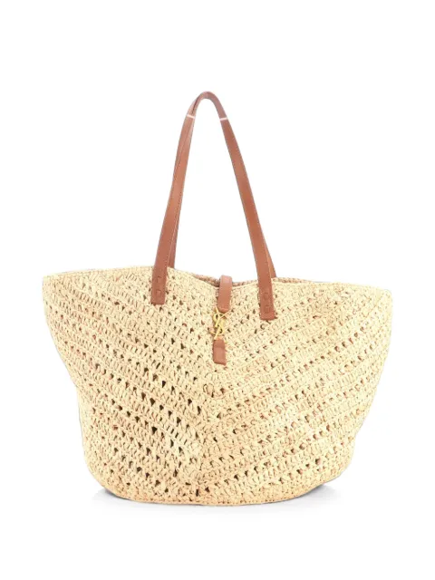 Saint Laurent Pre-Owned Panier Monogram Basket Shopper Raffia Medium tote bag