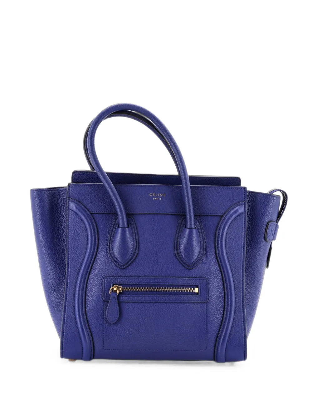 Celine Pre-Owned Luggage Bag Grainy Leather Micro tote bag - Blu