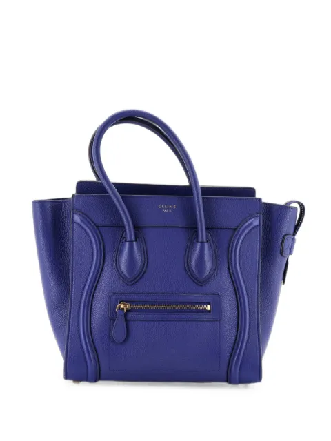 Celine Pre-Owned Micro Luggage Bag Tote Bag aus gekörntem Leder