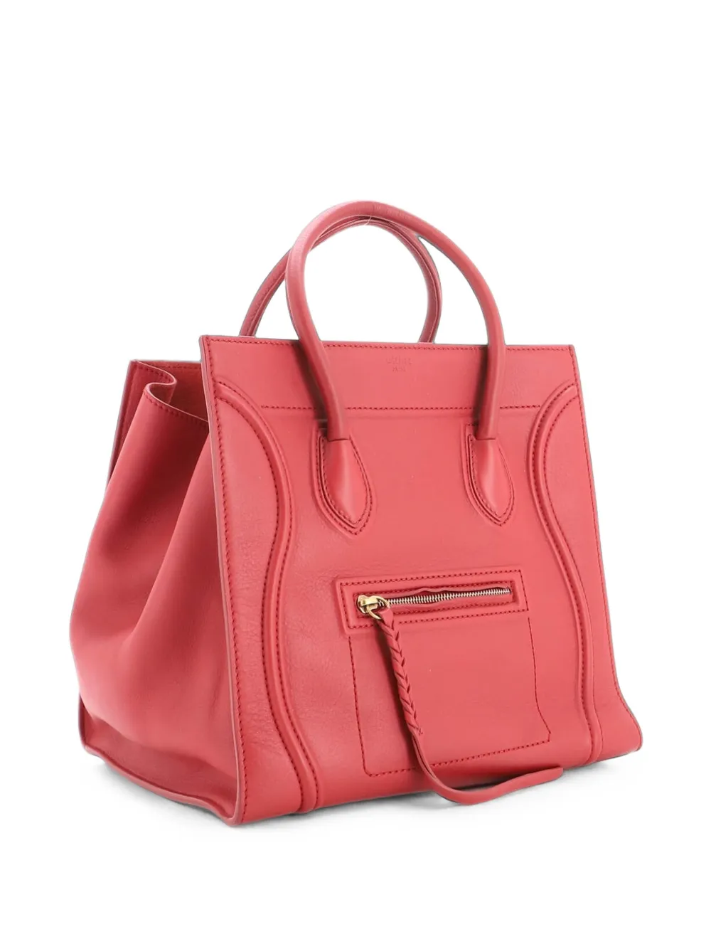 Celine Pre-Owned sac à main Phantom Bag en cuir grainé médium - Rouge Celine Pre-Owned sac à main Phantom Bag en cuir grainé médium - Rouge