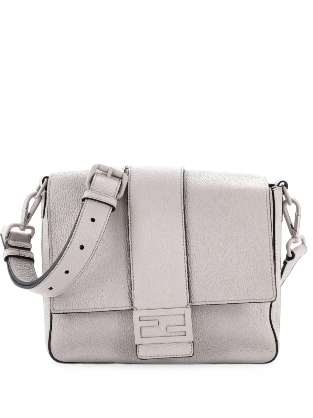 Fendi Pre-Owned Baguette Flap Messenger Bag Leather Medium crossbody bag - Toni neutri