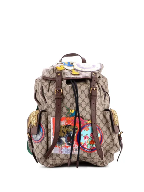 Gucci Pre-Owned mochila Donald Duck grande de lona GG revestida con aplique