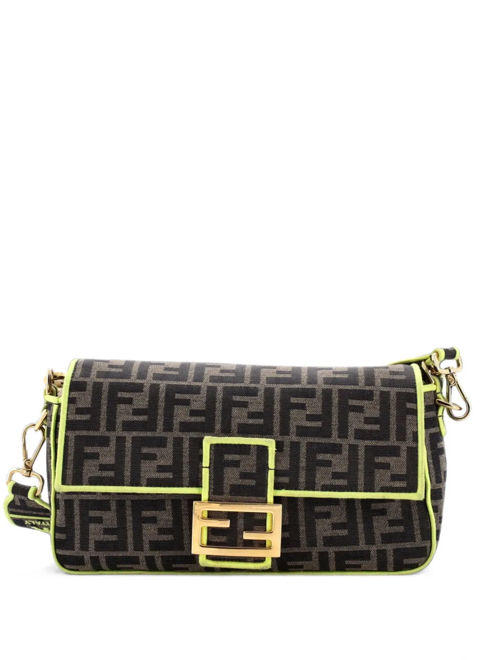 Fendi Pre-Owned Baguette NM Bag Zucca Canvas Medium shoulder bag - Braun