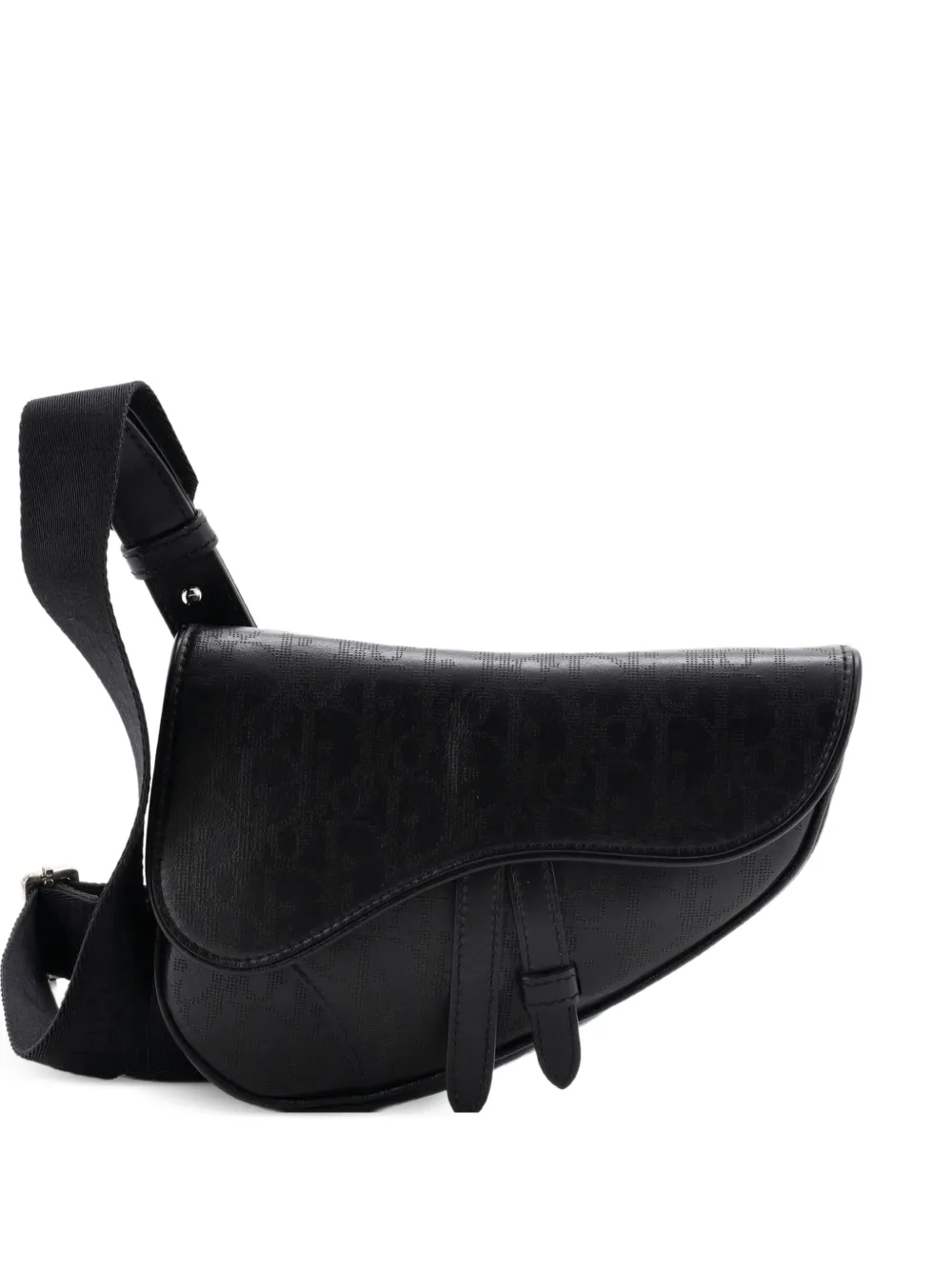 Christian Dior Pre-Owned Saddle Oblique Galaxy Leather Mini crossbody bag - Schwarz
