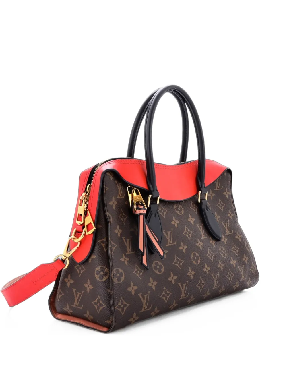 Louis Vuitton Pre-Owned Tuileries Handbag Monogram Canvas with Leather satchel - Red