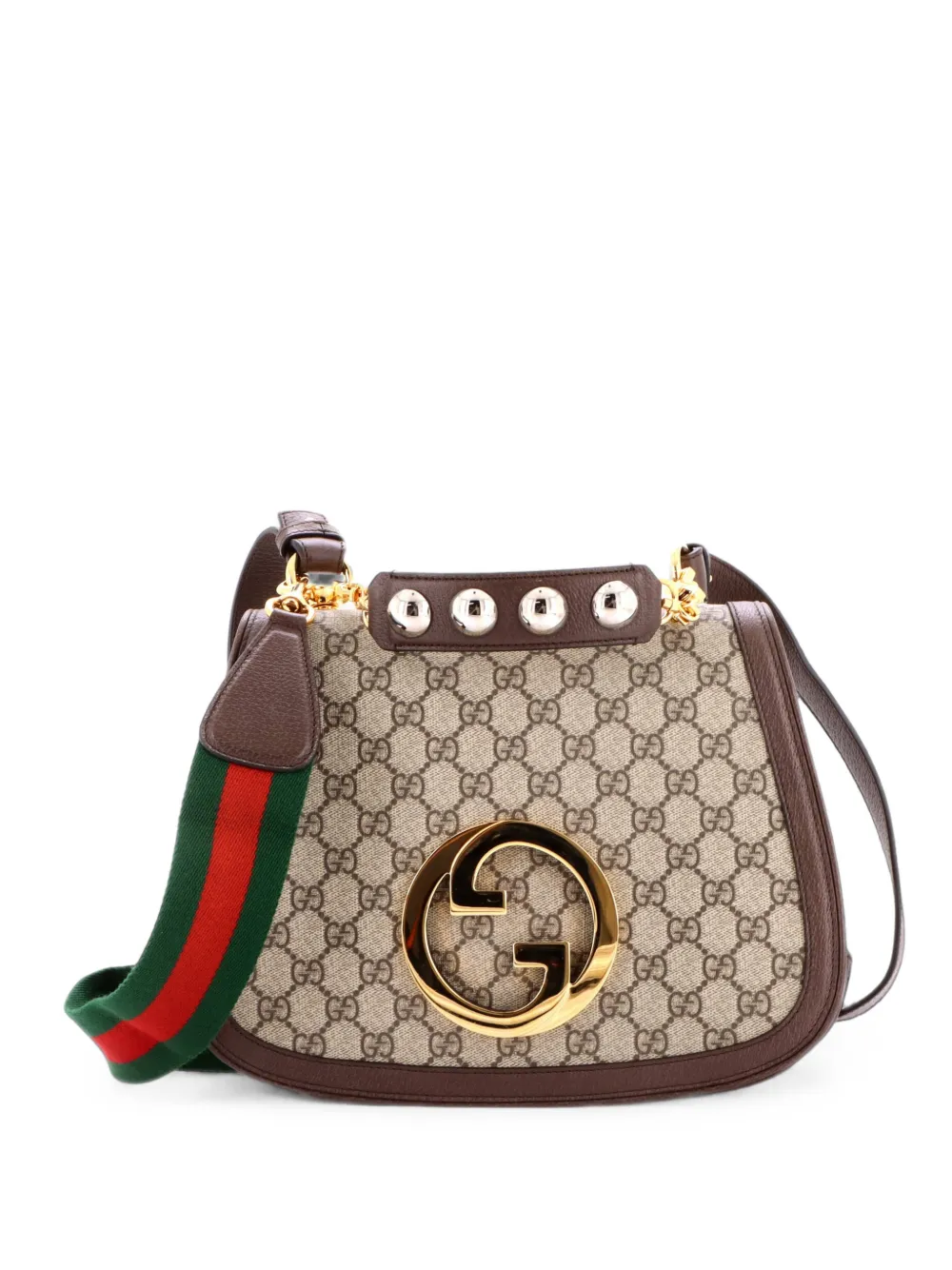 Gucci Pre-Owned Borsa a tracolla Blondie NM media in tela cerata GG con manico - Marrone