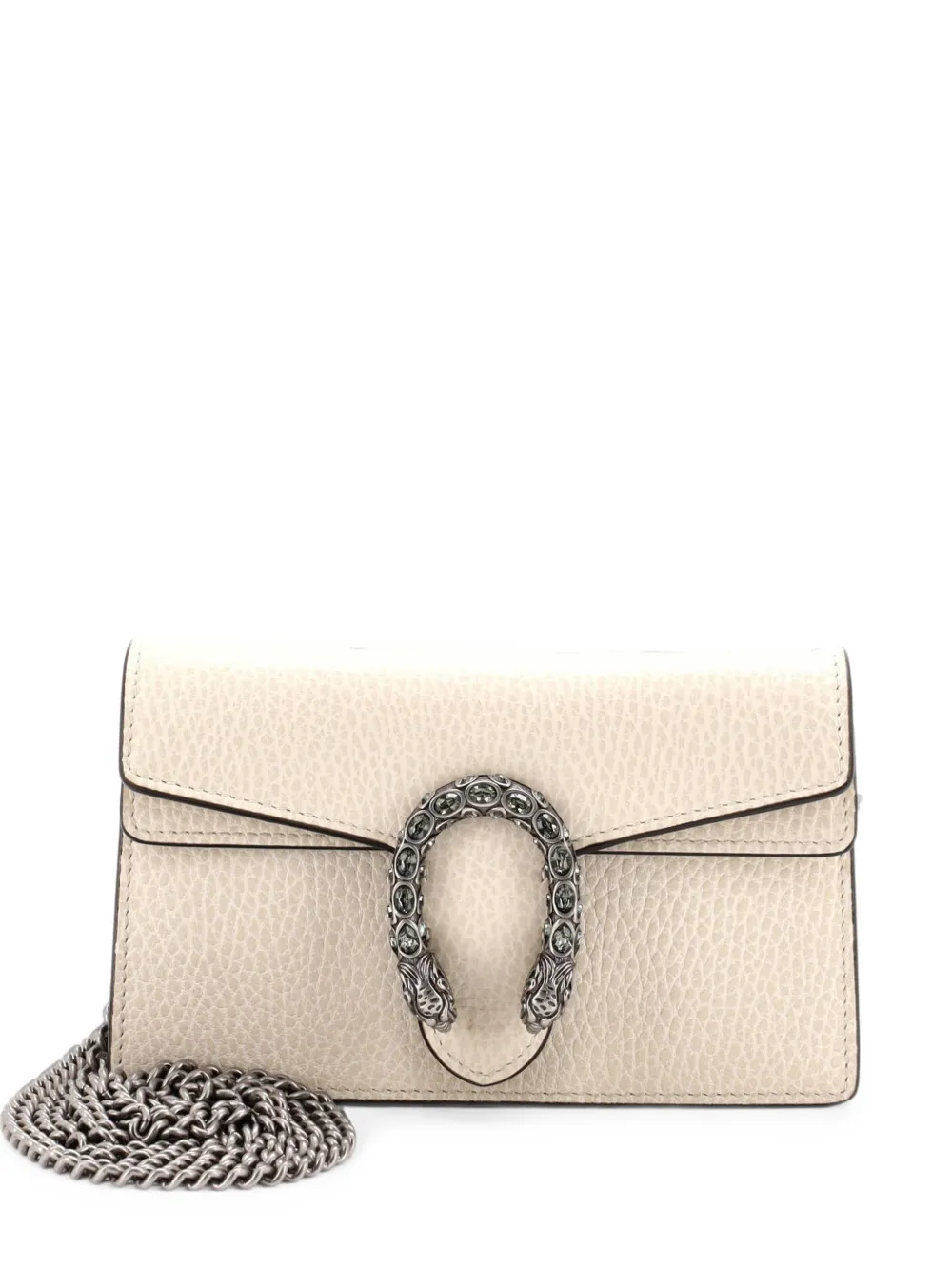 Gucci Pre-Owned Dionysus Bag Leather Super Mini clutch bag - Toni neutri