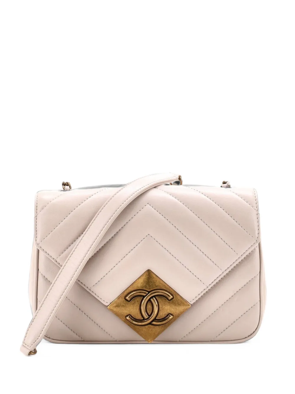 CHANEL Pre-Owned Pyramid CC Flap Bag Chevron Lambskin Mini shoulder bag - Toni neutri