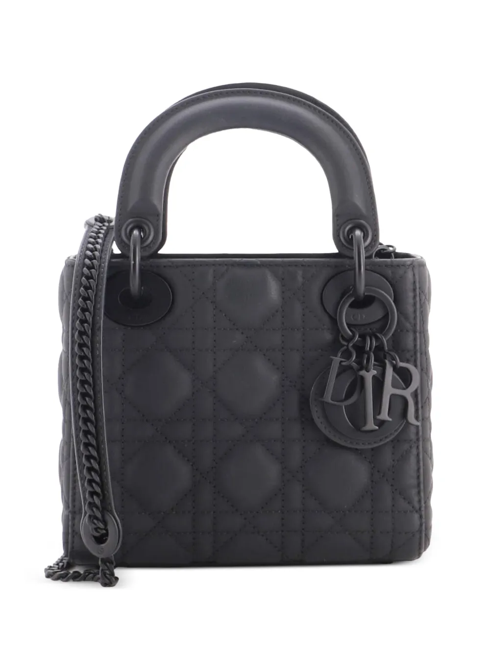 Christian Dior Pre-Owned Ultra Matte Lady Dior Chain Bag Cannage Quilt Calfskin Mini shoulder bag - Schwarz