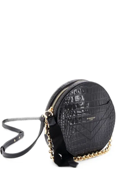 Givenchy Pre-Owned Eden Round Crocodile Embossed Leather crossbody bag