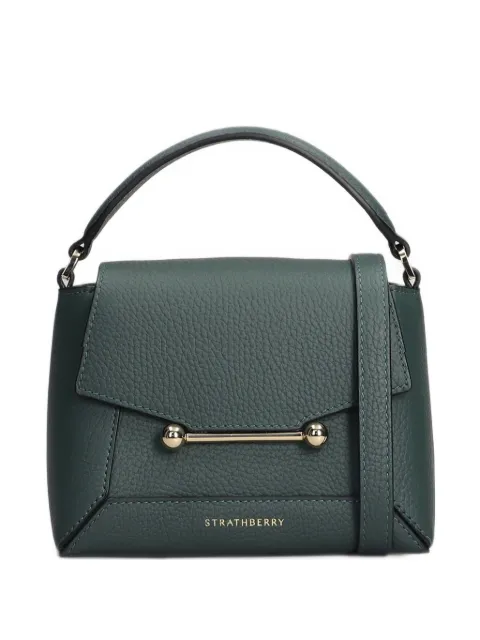 Strathberry Nano Mosaic bar-detail grained mini bag