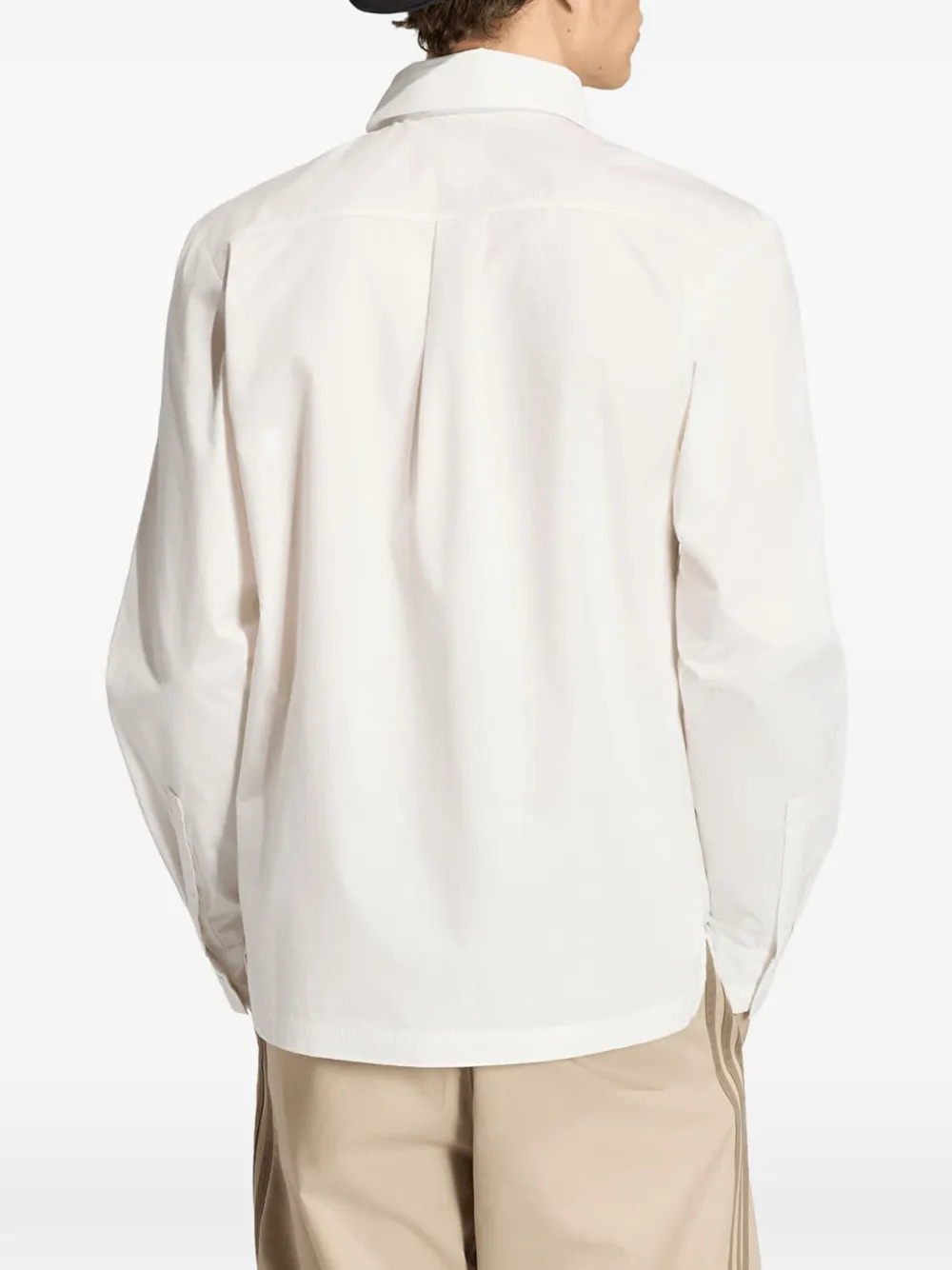 adidas Overhemd met knopen en drie strepen Beige