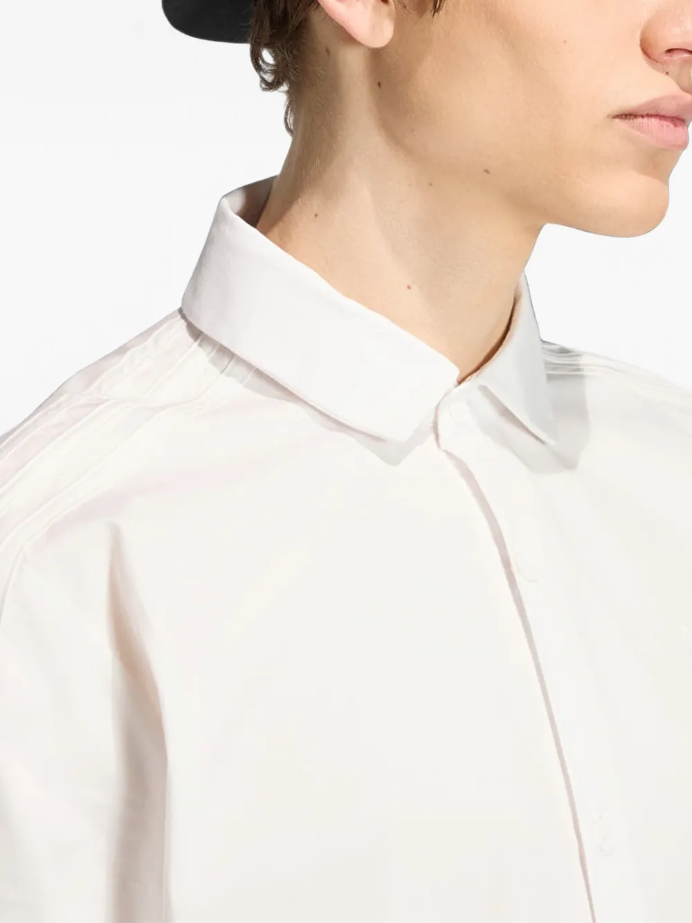 adidas Overhemd met knopen en drie strepen Beige