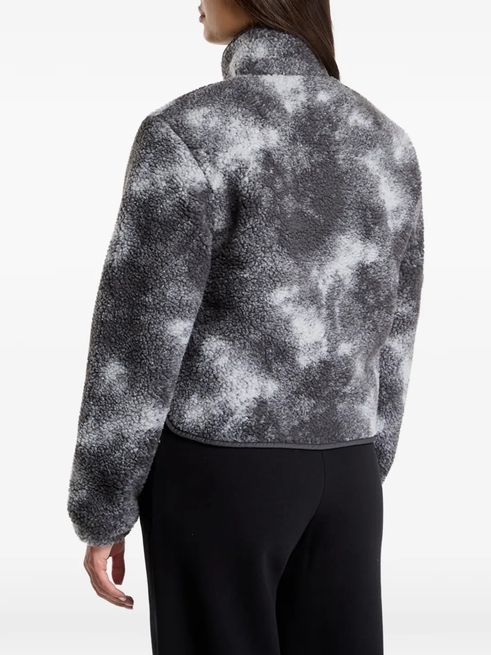 Urban Classics tie-dye fleece jacket Grijs