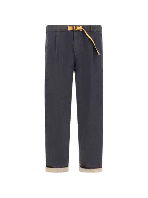 White Sand belted pleated trousers
