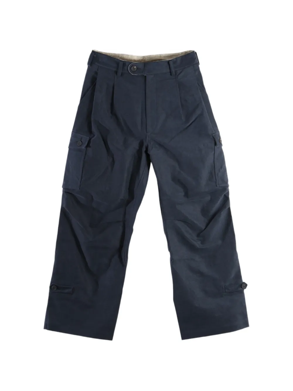 Ziggy Chen pleated-detail cargo pants - Blu