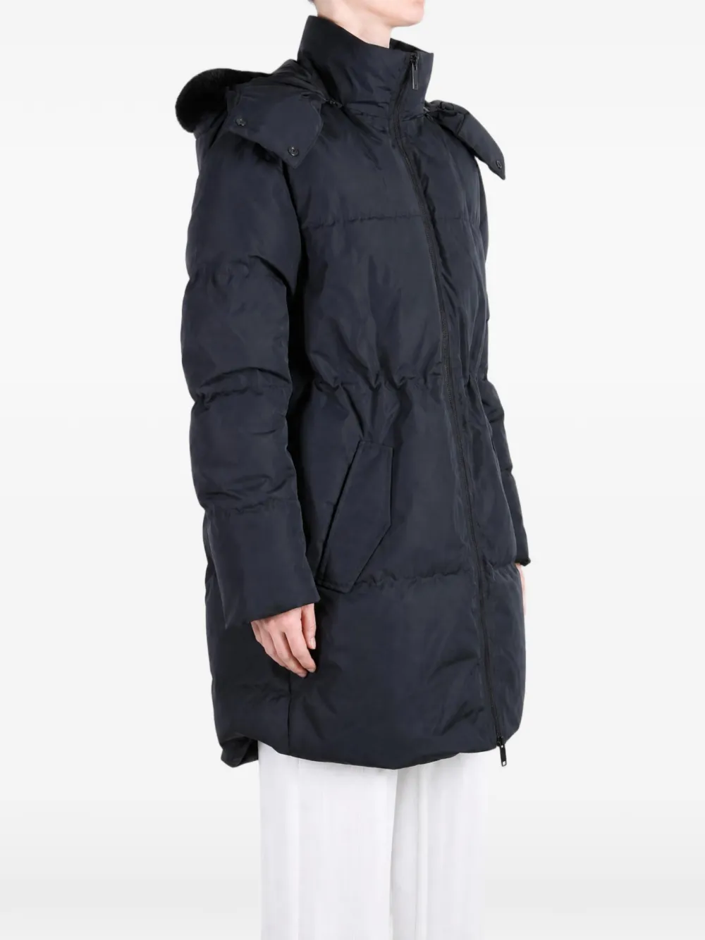 Canada Goose Aren fur-trim hooded parka coat Zwart