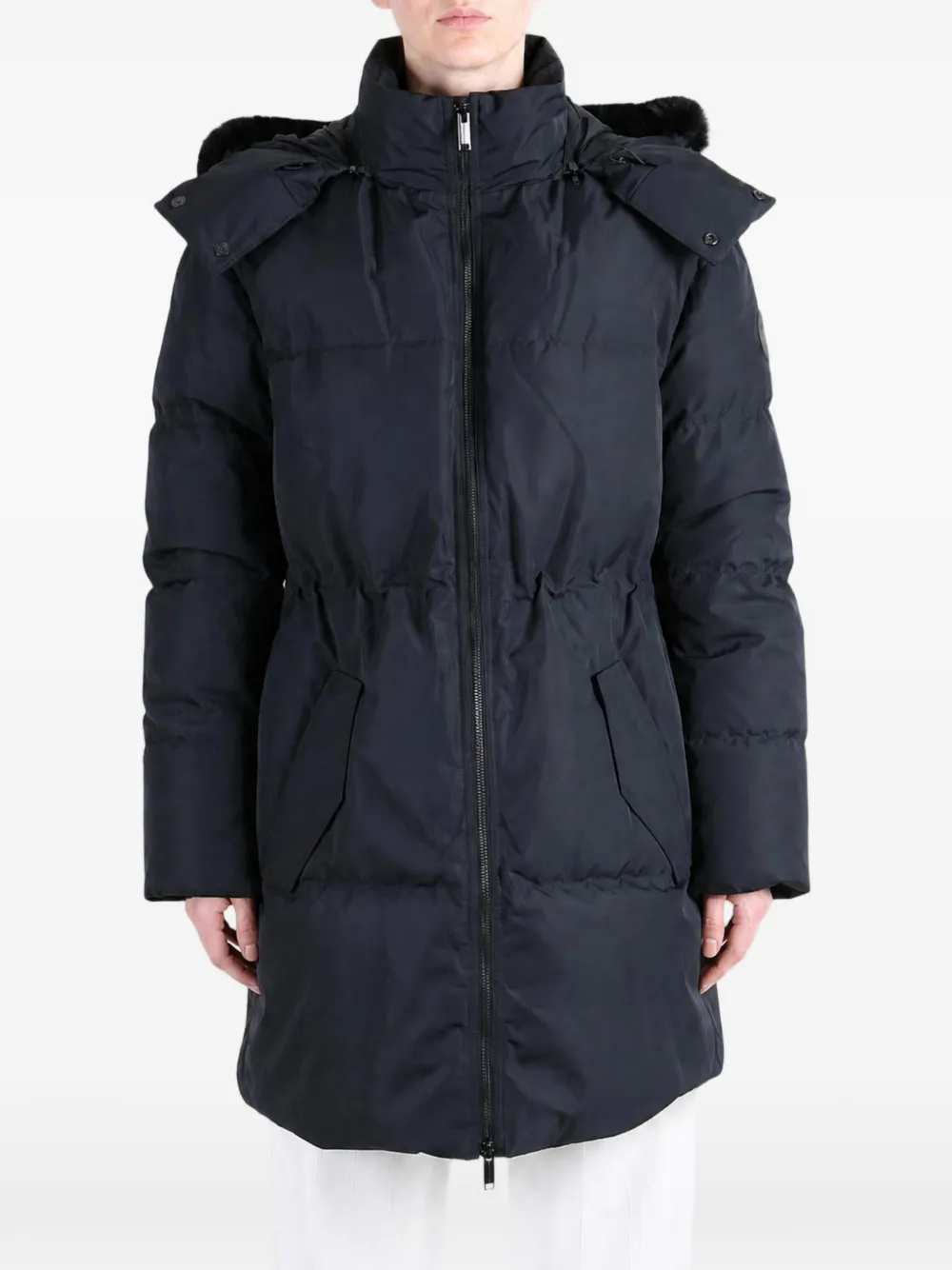 Canada Goose Aren fur-trim hooded parka coat Zwart