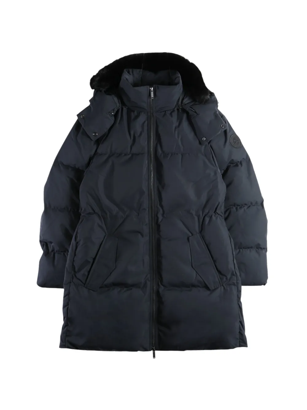 Canada Goose Aren fur-trim hooded parka coat Zwart