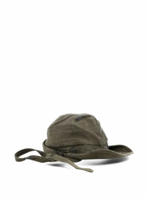 Ziggy Chen Hybrid distressed-effect bucket hat