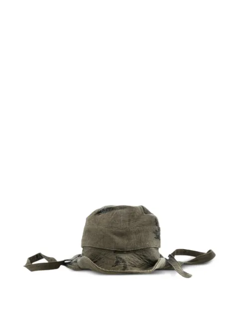 Ziggy Chen Hybrid distressed-effect bucket hat