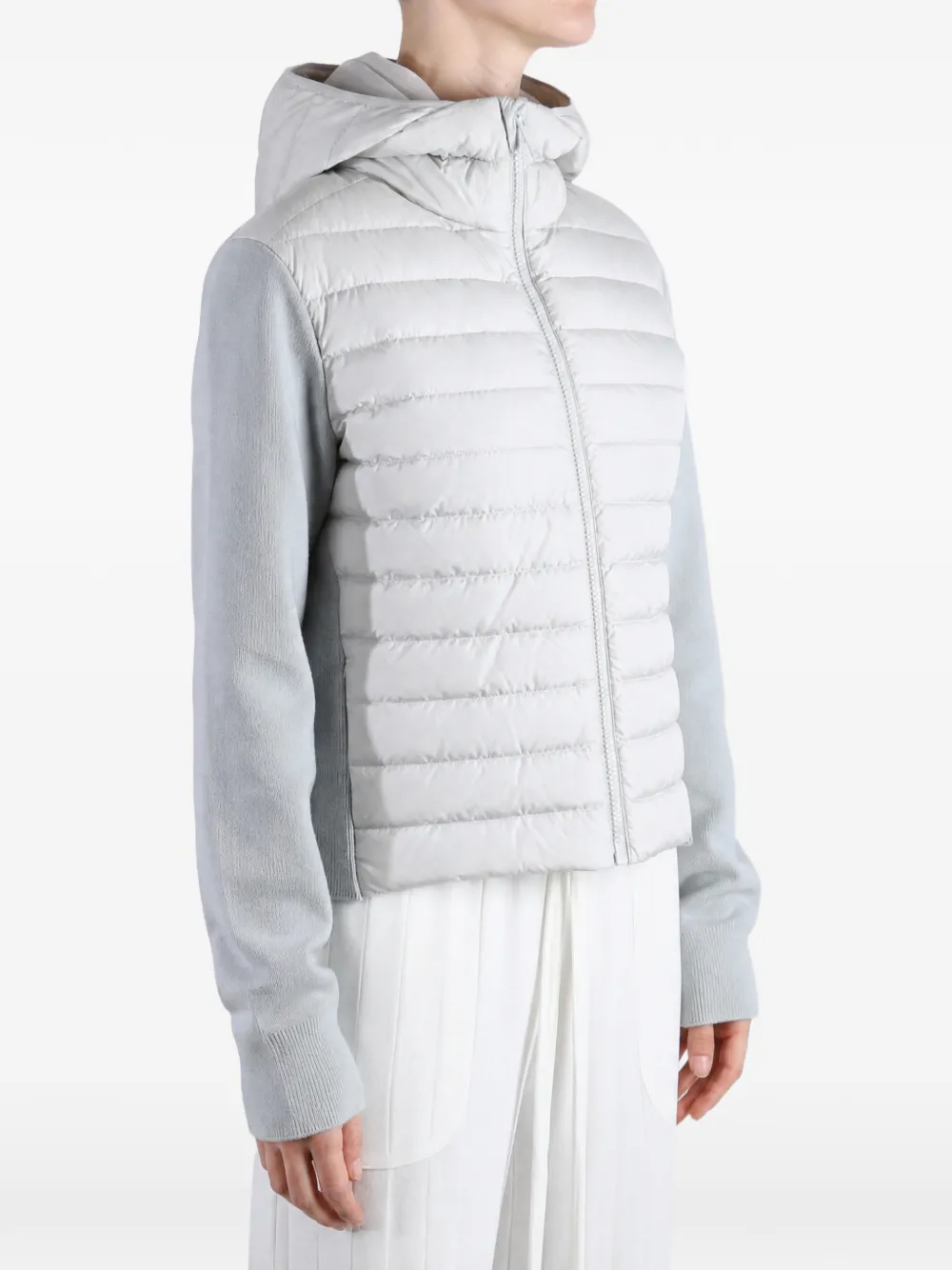 Canada Goose quilted-panel hooded sweater Wit