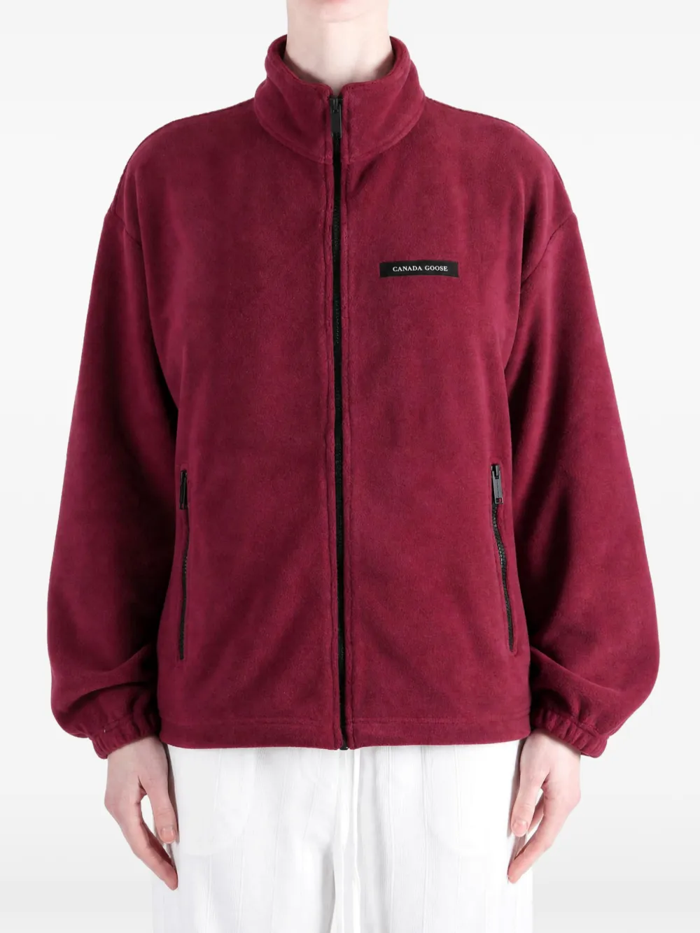 Canada Goose fleece zip-up jacket Rood