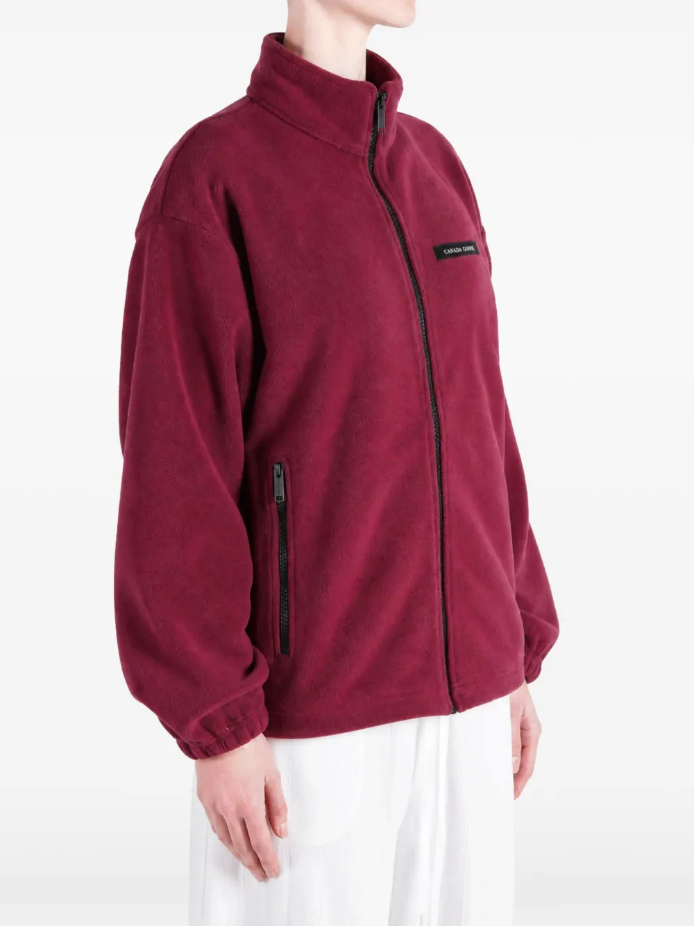 Canada Goose fleece zip-up jacket Rood