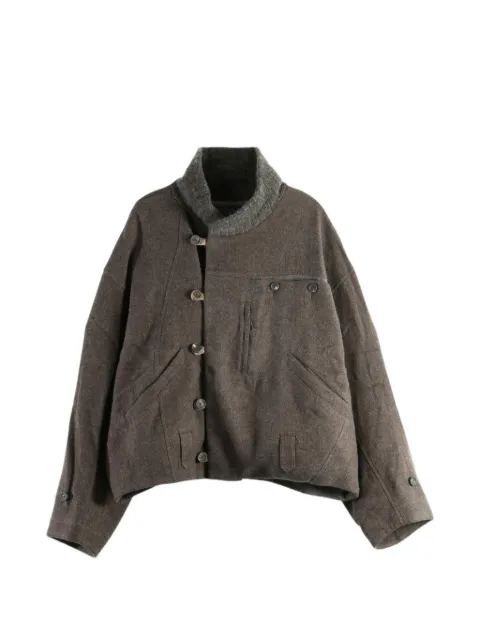 Ziggy Chen asymmetric-front shawl-collar jacket