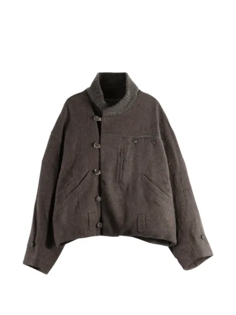 Ziggy Chen asymmetric-front shawl-collar jacket