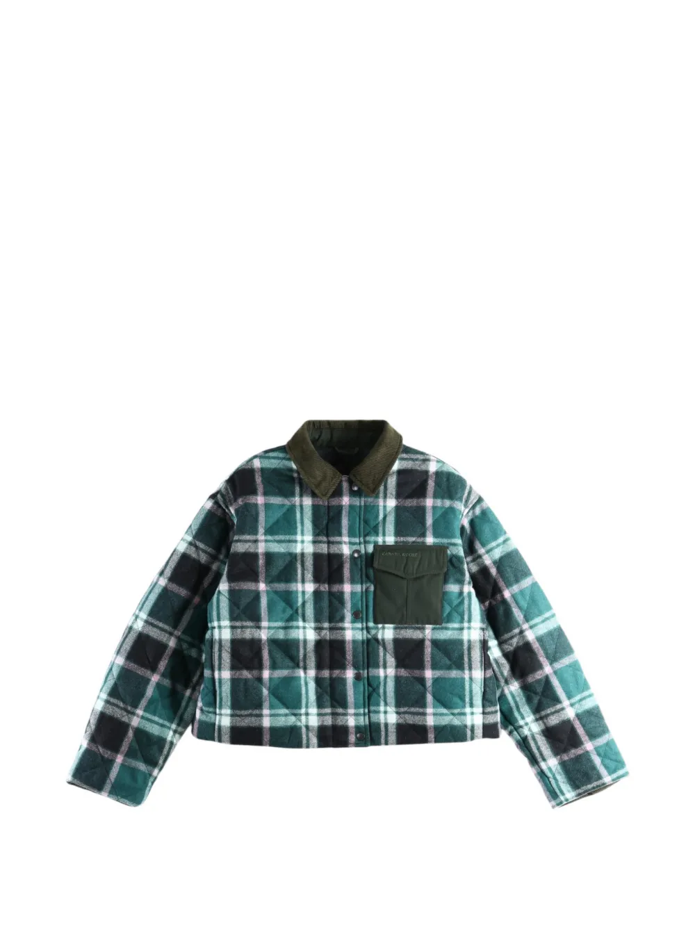 Canada Goose Terra quilted plaid-check jacket - Grün