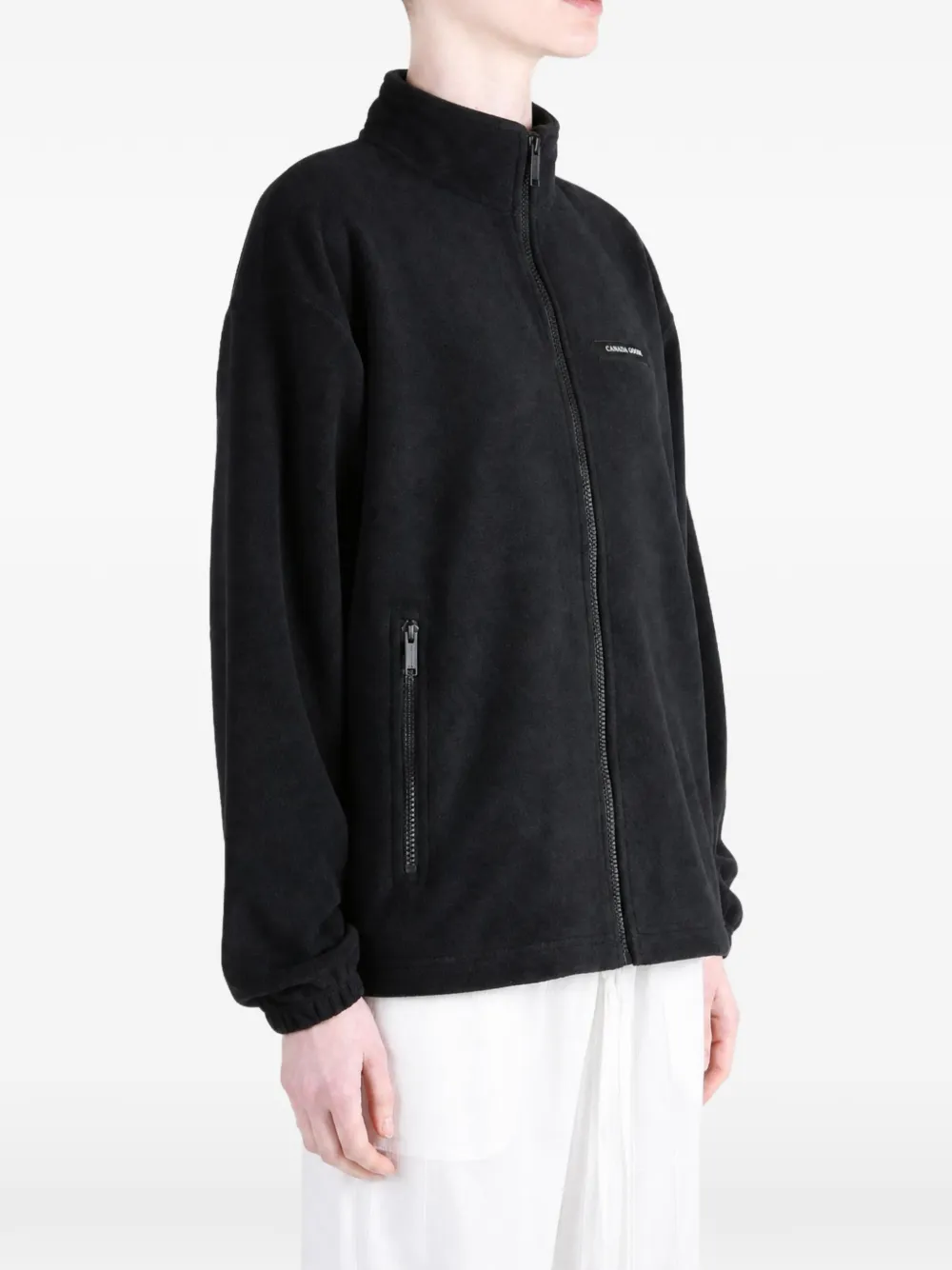 Canada Goose Tayen fleece-texture zip-up jacket Zwart
