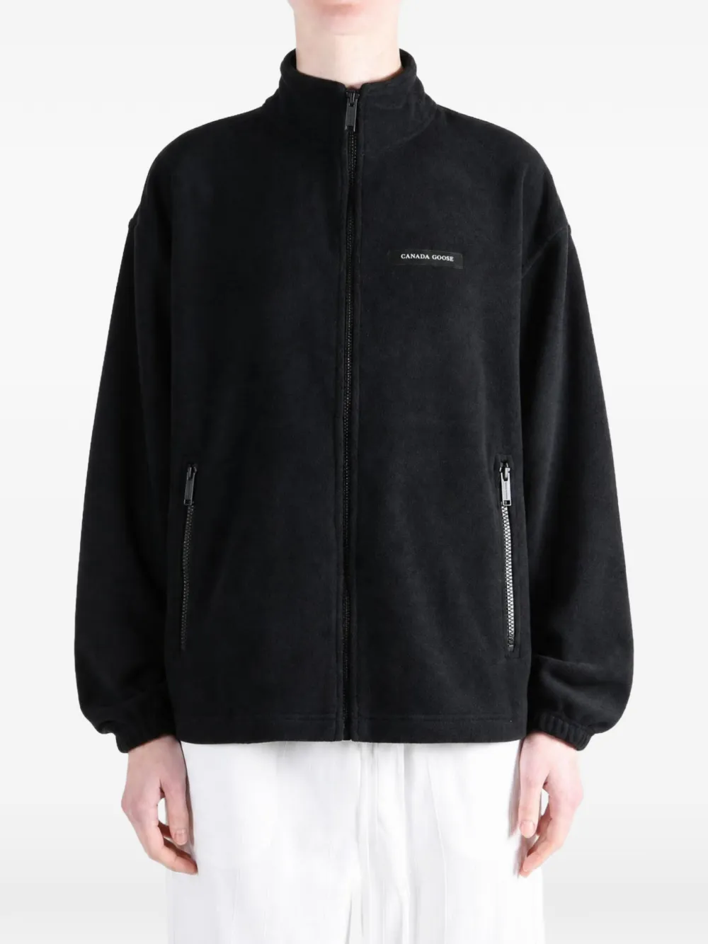 Canada Goose Tayen fleece-texture zip-up jacket Zwart