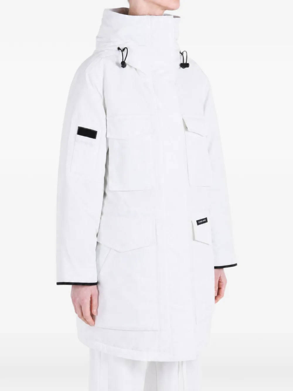 Canada Goose Erie hooded multi-pocket coat Wit