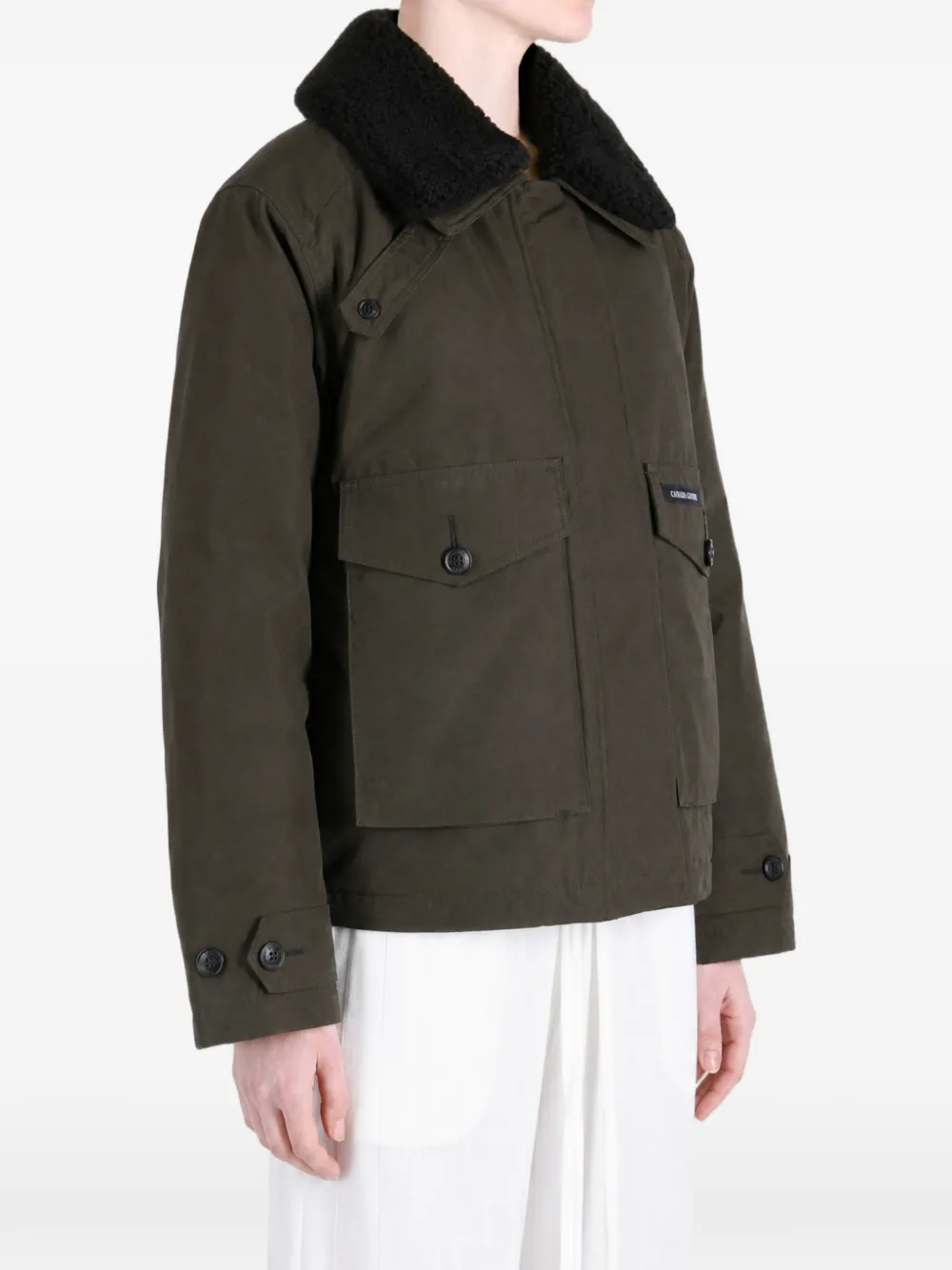 Canada Goose Scout shearling-collar pocket-detail jacket Bruin