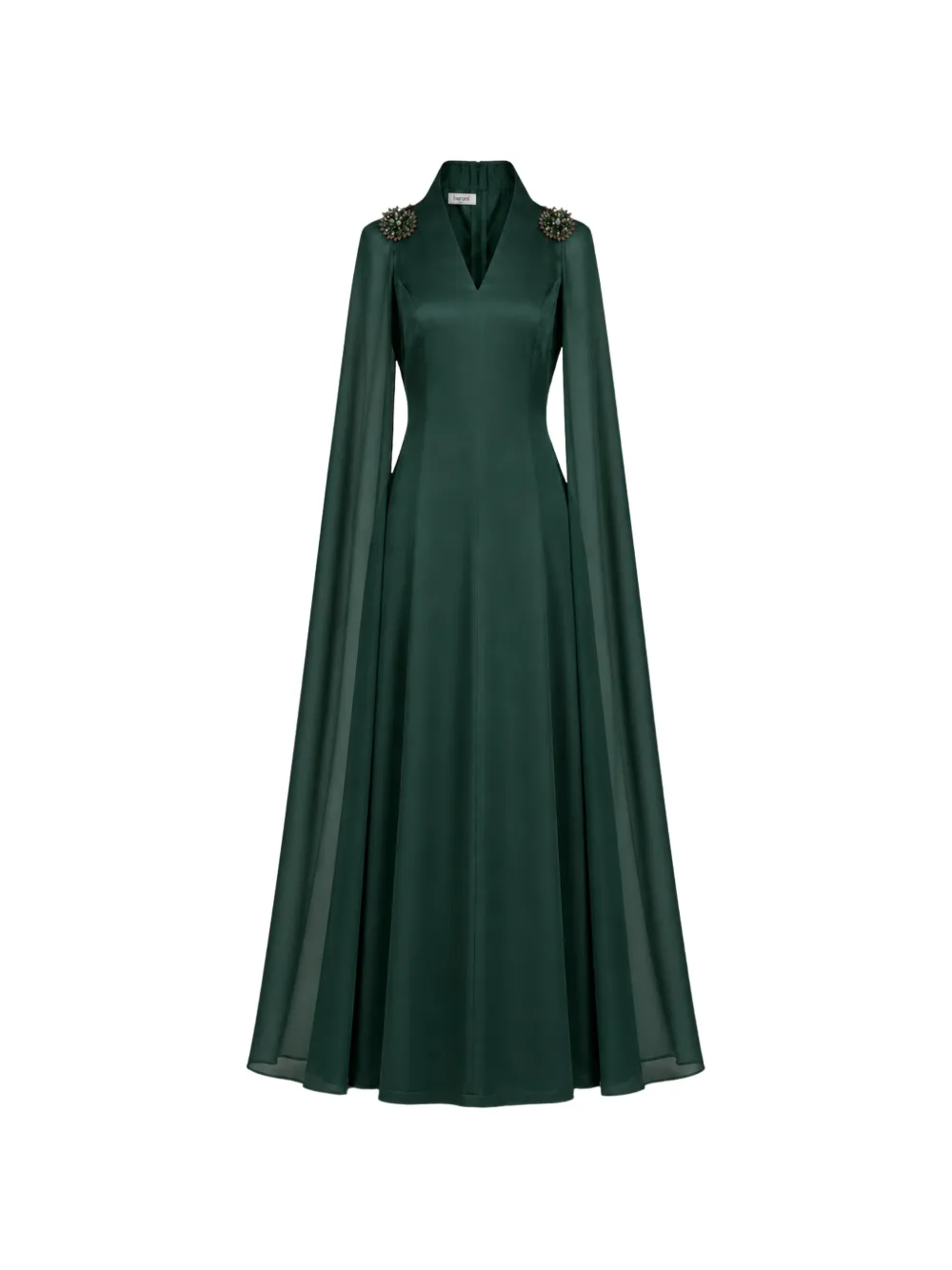 Baruni Diala embellished cape-sleeve maxi dress