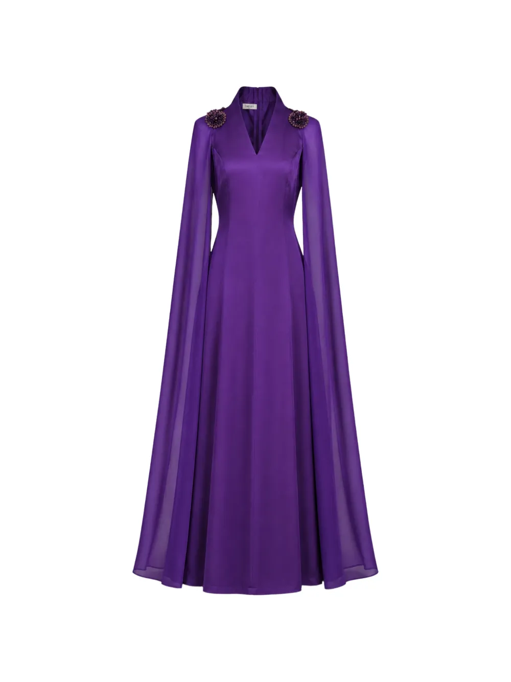 Baruni Diala bead-embellished cape-sleeve maxi dress