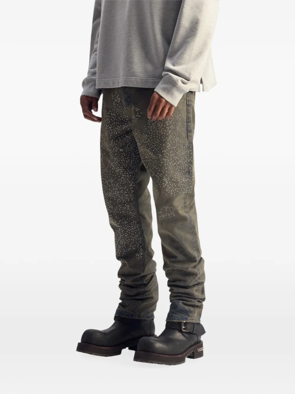 Purple Brand P005 jeans verfraaid met studs Blauw