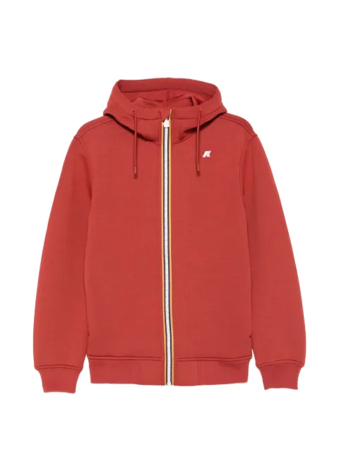 K-Way logo-patch zip-up hoodie